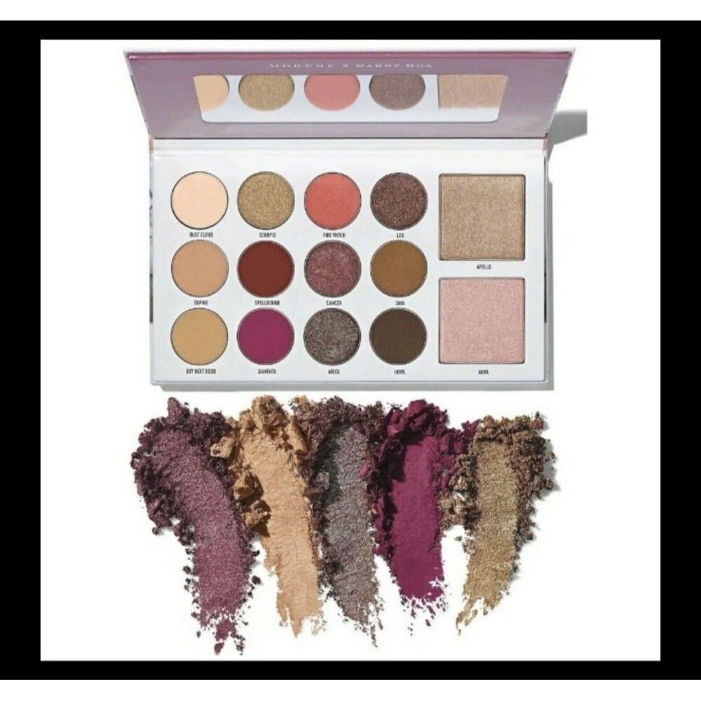 NIB Morphe X Manny Mua - Glam Palette - Eyeshadow + Highlighter Palette